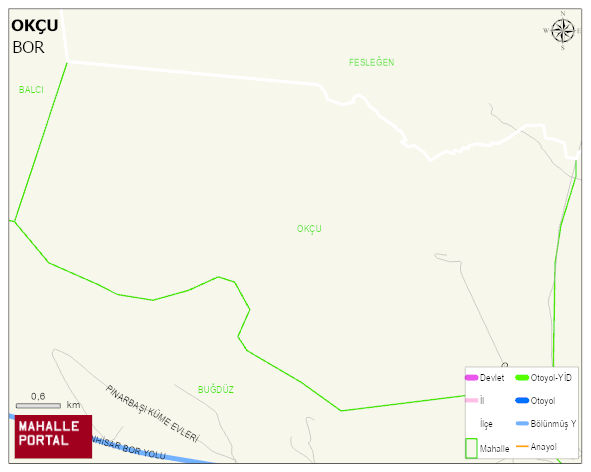 OKÇU Köyü Haritası | Detaylı Köy ve Mahalle Görünümü
