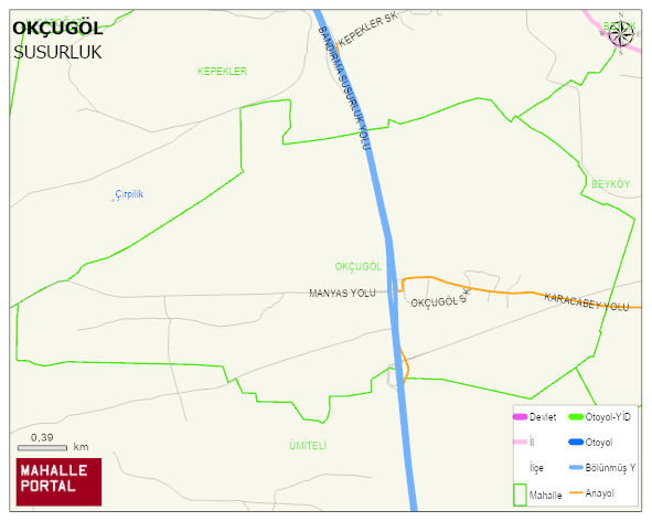 OKÇUGÖL Mahallesi Haritası | Mahalle Sokak Haritası