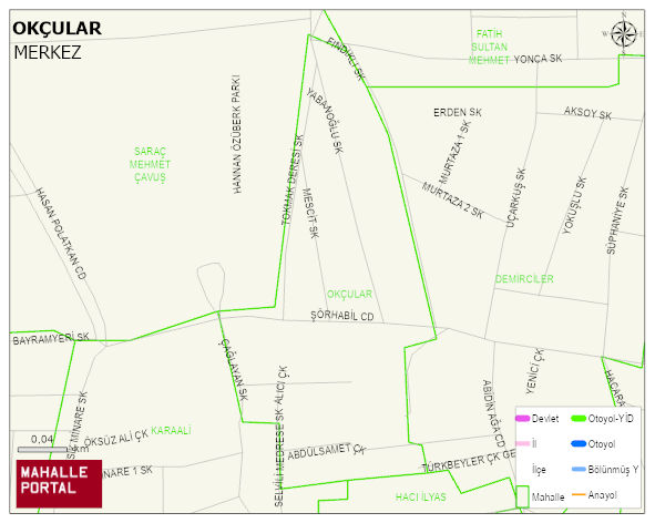 OKÇULAR Mahallesi Haritası | Uydu Görüntüsü ve Harita Detayları