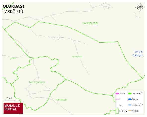 OLUKBAŞI Köyü Haritası | Dağlar, Ovalar ve Akarsu Bilgileri