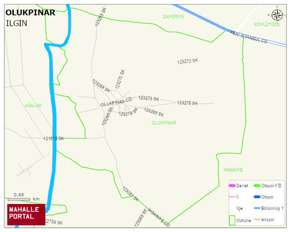 OLUKPINAR Mahallesi Haritası | Mahalle ve Köy Sınırı
