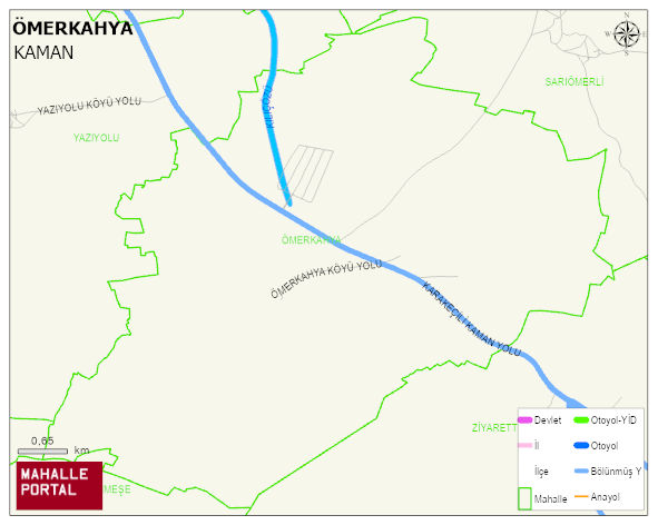 ÖMERKAHYA Köyü Haritası | Mahalle Sokak Haritası