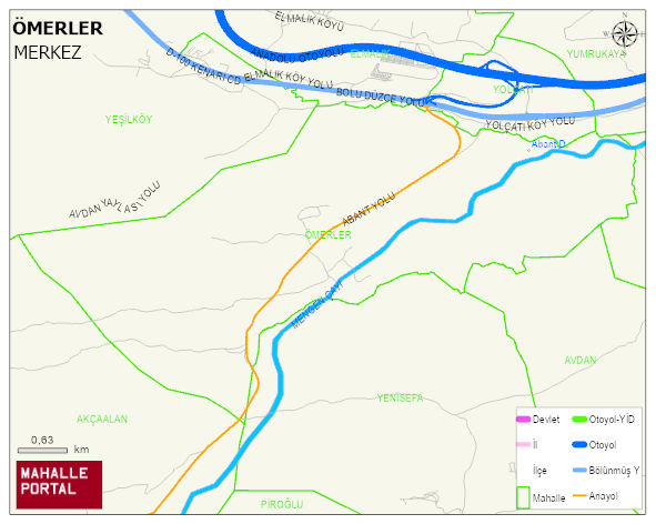 ÖMERLER Köyü Haritası | Detaylı Köy ve Mahalle Görünümü