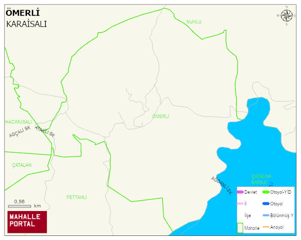 ÖMERLİ Mahallesi Haritası | Coğrafi Yapı ve Detaylı Haritası