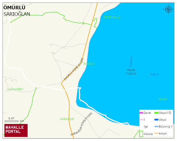 ÖMÜRLÜ Mahallesi Haritası | Mahalle Sokak Haritası