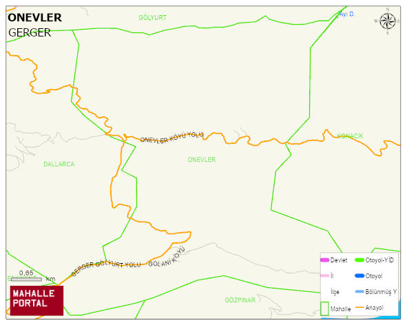 ONEVLER Köyü Haritası | İnteraktif Köy ve Mahalle Sınırları