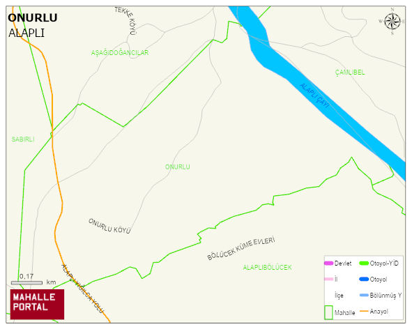 ONURLU Köyü Haritası | Mahalle ve Köy Sınırı