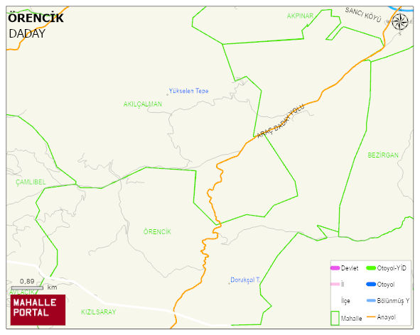 ÖRENCİK Köyü Haritası | Uydu Görüntüsü ve Harita Detayları