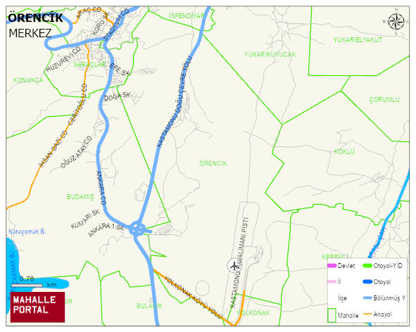 ÖRENCİK Köyü Haritası | Sayısal Bölge Görünümü