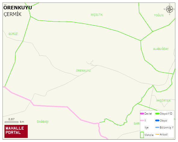 ÖRENKUYU Mahallesi Haritası | İnteraktif Köy ve Mahalle Sınırları