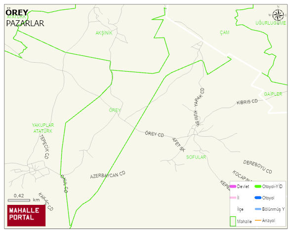 ÖREY Köyü Haritası | Mahalle Sokak Haritası