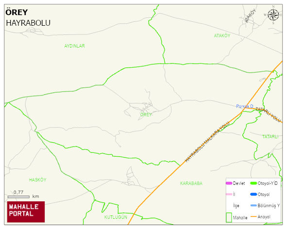 ÖREY Mahallesi Haritası | Mahalle ve Köy Sınırı