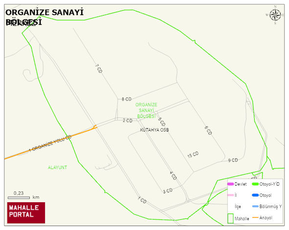 ORGANİZE SANAYİ BÖLGESİ Mahallesi Haritası | Mahalle Sokak Haritası