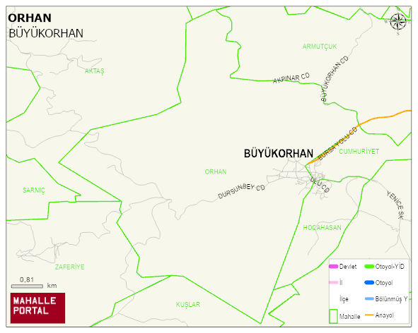 ORHAN Mahallesi Haritası | Uydu Görüntüsü ve Harita Detayları