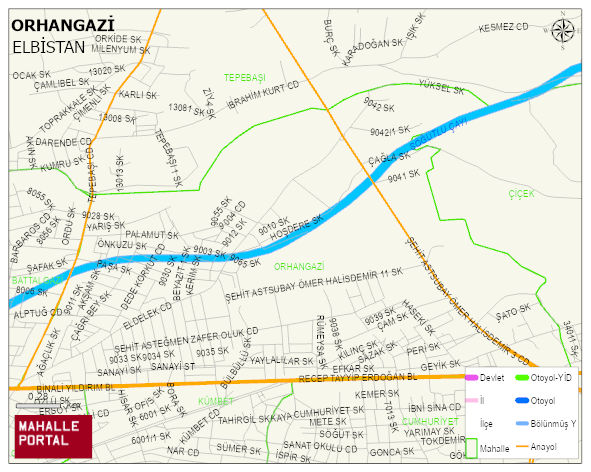 ORHANGAZİ Mahallesi Haritası | Güncel Mahalle ve Köy Haritası