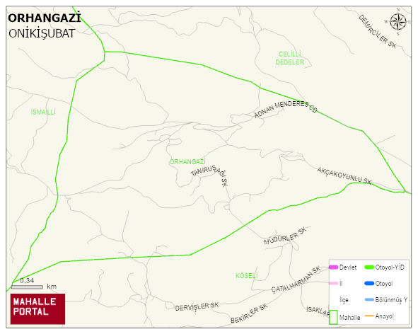 ORHANGAZİ Mahallesi Haritası | Mahalle Sokak Haritası