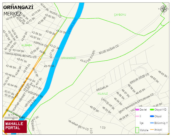 ORHANGAZİ Mahallesi Haritası | Sayısal Bölge Görünümü