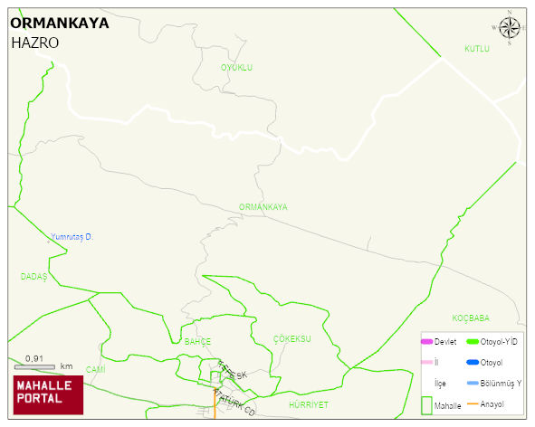ORMANKAYA Mahallesi Haritası | Detaylı Köy ve Mahalle Görünümü