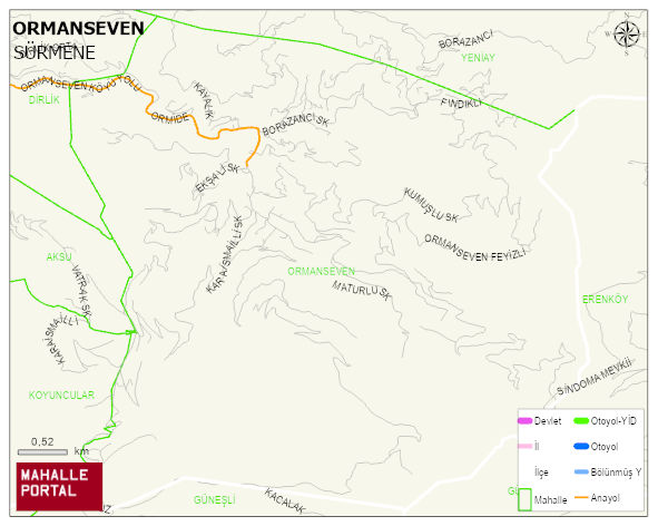 ORMANSEVEN Mahallesi Haritası | İnteraktif Köy ve Mahalle Sınırları