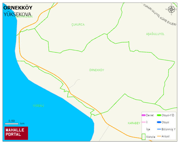 ÖRNEKKÖY Köyü Haritası | Sayısal Bölge Görünümü