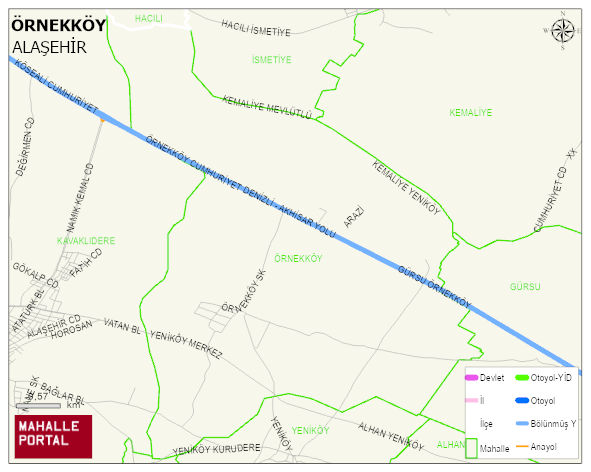 ÖRNEKKÖY Mahallesi Haritası | Detaylı Köy ve Mahalle Görünümü