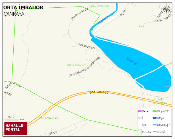 ORTA İMRAHOR Mahallesi Haritası | Yükselti ve Doğa Özellikleri