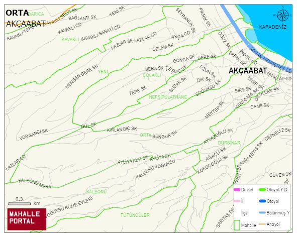 ORTA Mahallesi Haritası | Yükselti ve Doğa Özellikleri