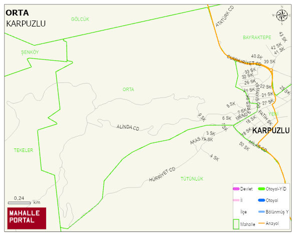 ORTA Mahallesi Haritası | Mahalle Sokak Haritası