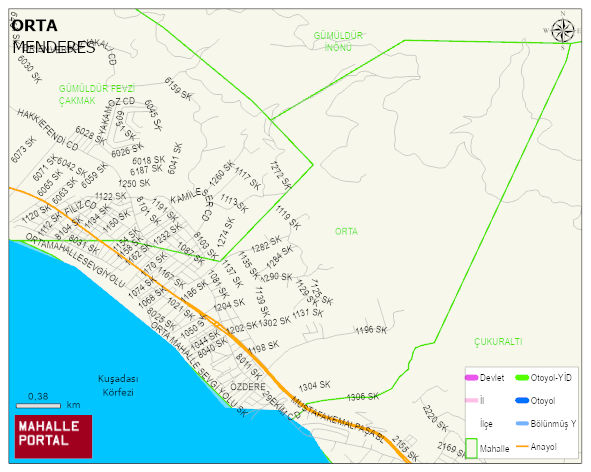 ORTA Mahallesi Haritası | Sayısal Bölge Görünümü