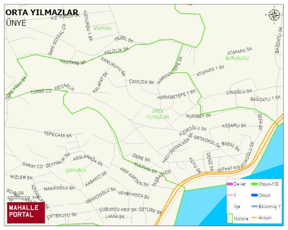 ORTA YILMAZLAR Mahallesi Haritası | Uydu Görüntüsü ve Harita Detayları