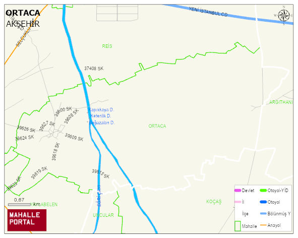 ORTACA Mahallesi Haritası | Uydu Görüntüsü ve Harita Detayları