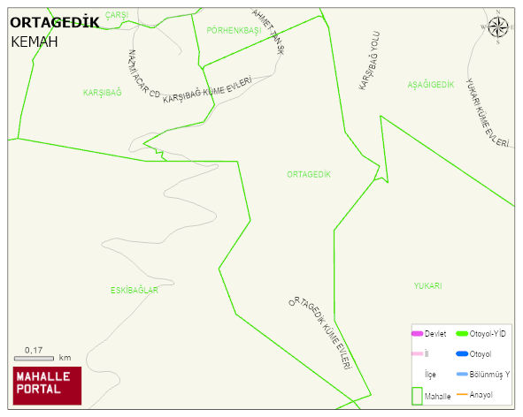 ORTAGEDİK Mahallesi Haritası | Uydu Görüntüsü ve Harita Detayları