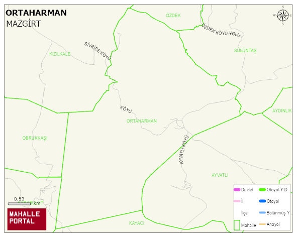 ORTAHARMAN Köyü Haritası | Güncel Mahalle ve Köy Haritası