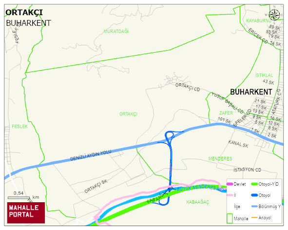 ORTAKÇI Mahallesi Haritası | Detaylı Köy ve Mahalle Görünümü