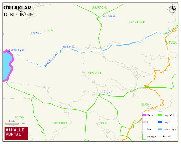 ORTAKLAR Köyü Haritası | Detaylı Köy ve Mahalle Görünümü