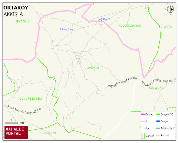 ORTAKÖY Mahallesi Haritası | İnteraktif Köy ve Mahalle Sınırları