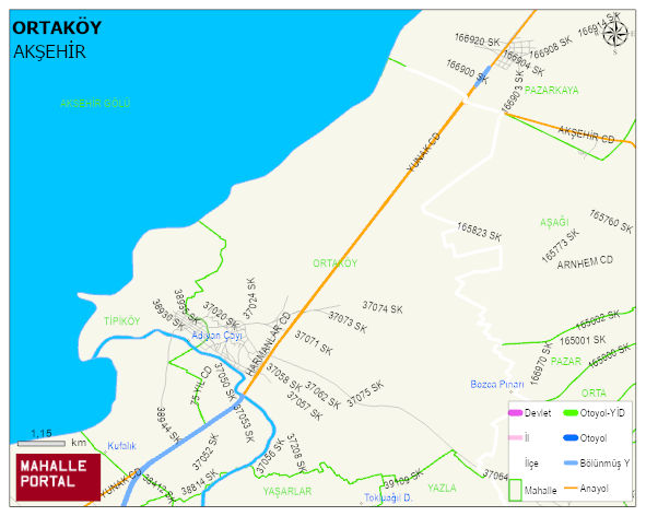 ORTAKÖY Mahallesi Haritası | İnteraktif Köy ve Mahalle Sınırları