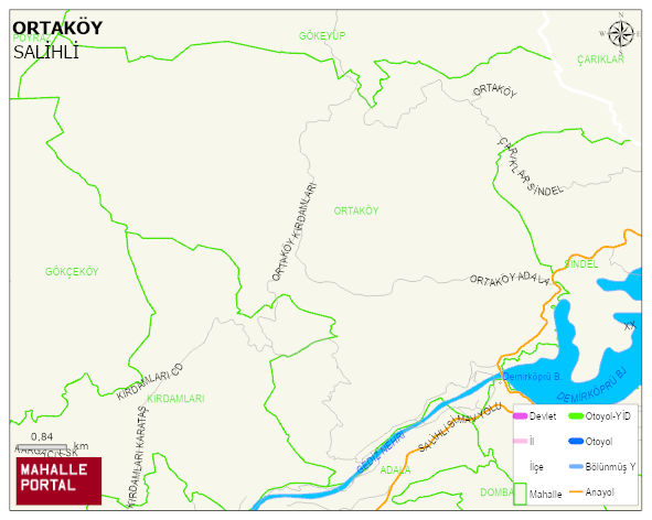 ORTAKÖY Mahallesi Haritası | Yükselti ve Doğa Özellikleri