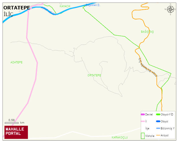 ORTATEPE Köyü Haritası | Güncel Mahalle ve Köy Haritası