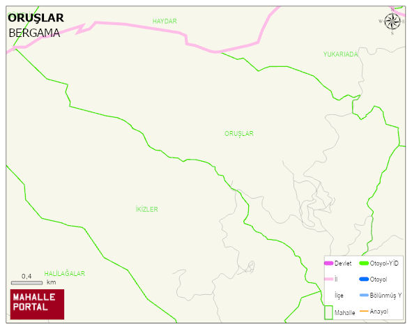 ORUŞLAR Mahallesi Haritası | Sayısal Bölge Görünümü