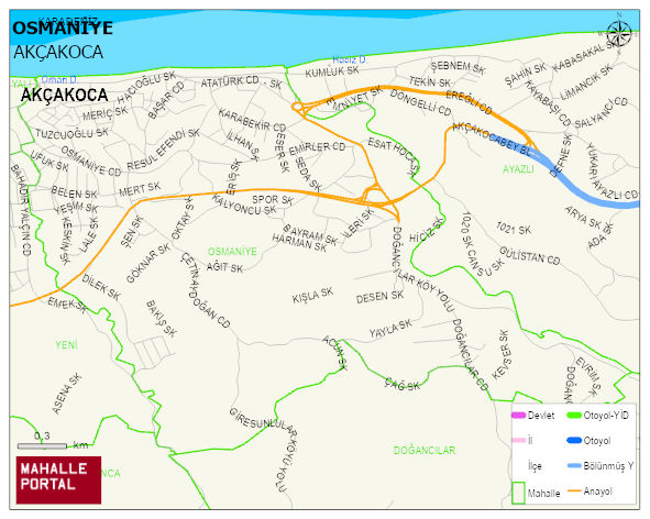 OSMANİYE Mahallesi Haritası | İnteraktif Köy ve Mahalle Sınırları