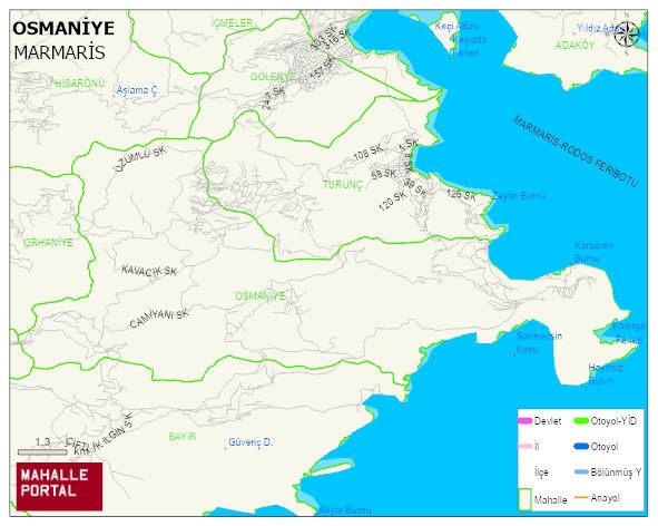 OSMANİYE Mahallesi Haritası | Mahalle Sokak Haritası