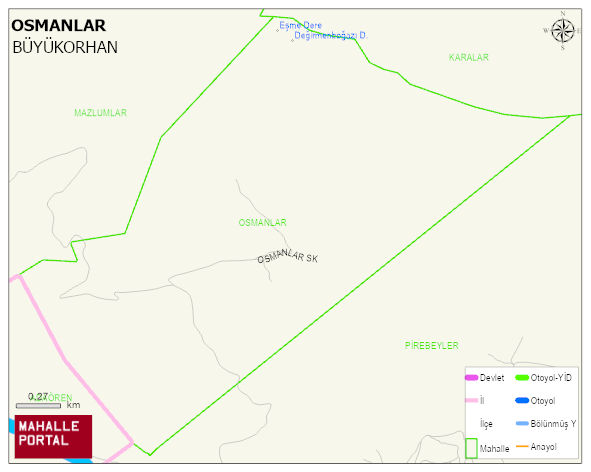 OSMANLAR Mahallesi Haritası | Güncel Mahalle ve Köy Haritası
