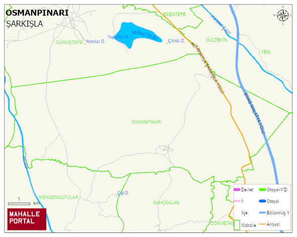 OSMANPINARI Köyü Haritası | Mahalle ve Köy Sınırı