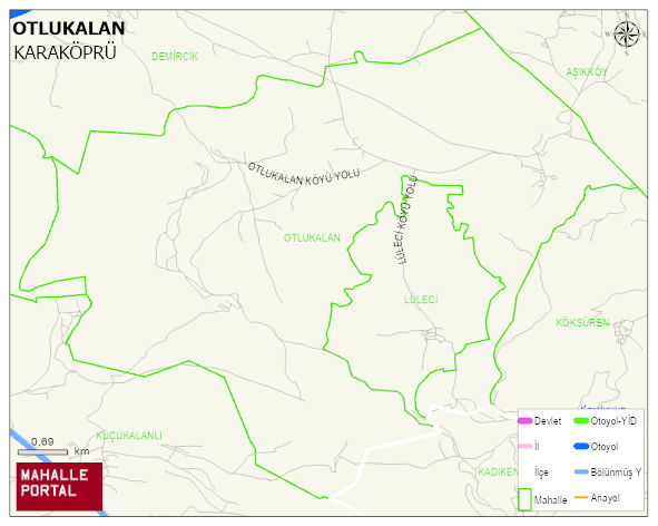 OTLUKALAN Mahallesi Haritası | Mahalle Sokak Haritası