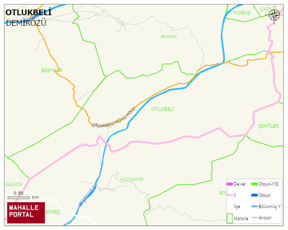 OTLUKBELİ Köyü Haritası | Güncel Mahalle ve Köy Haritası