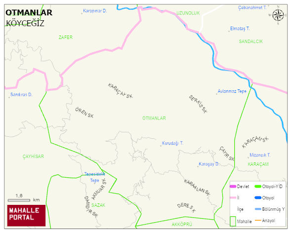 OTMANLAR Mahallesi Haritası | İnteraktif Köy ve Mahalle Sınırları