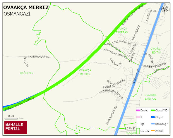 OVAAKÇA MERKEZ Mahallesi Haritası | Güncel Mahalle ve Köy Haritası