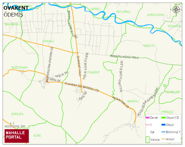 OVAKENT Mahallesi Haritası | Detaylı Köy ve Mahalle Görünümü