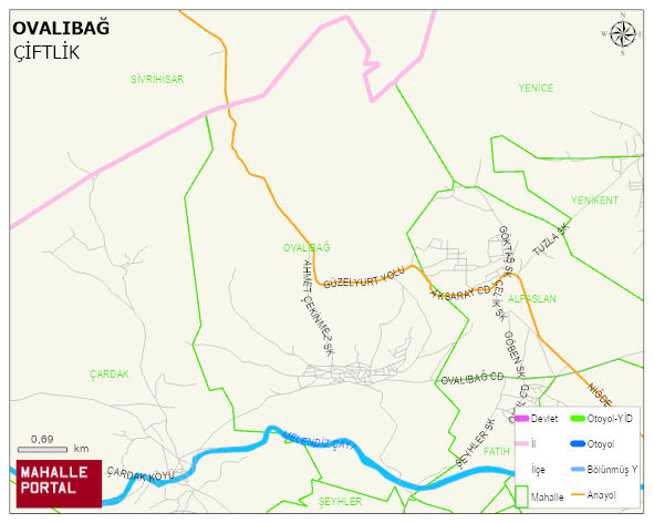 OVALIBAĞ Köyü Haritası | Güncel Mahalle ve Köy Haritası